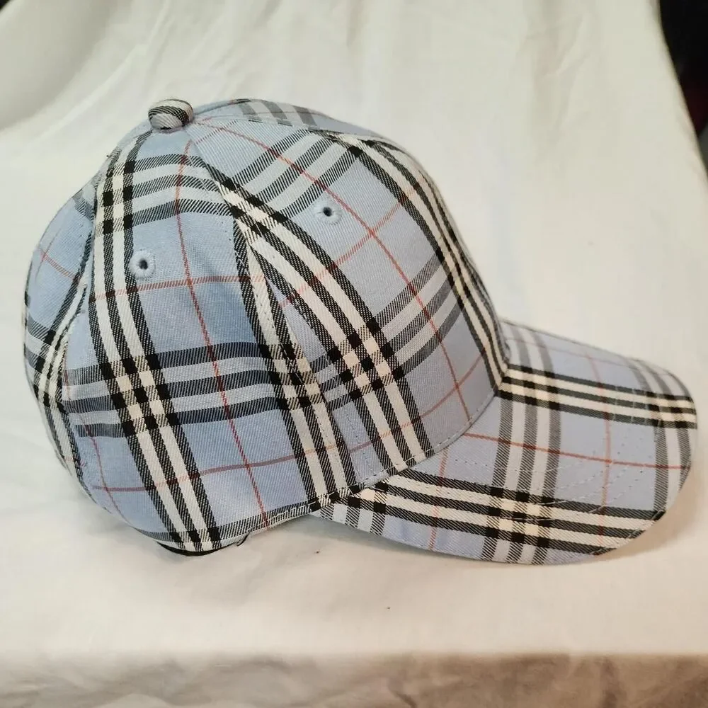 Burberry Light Blue Nova Check Baseball Cap